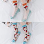 جوراب ساق دار شیشه ای طرح میوه - کد : 20872